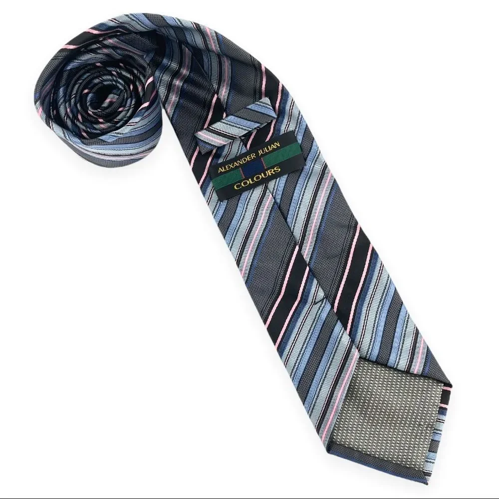 Alexander Julian Colours Men’s Silk Tie Blue Green